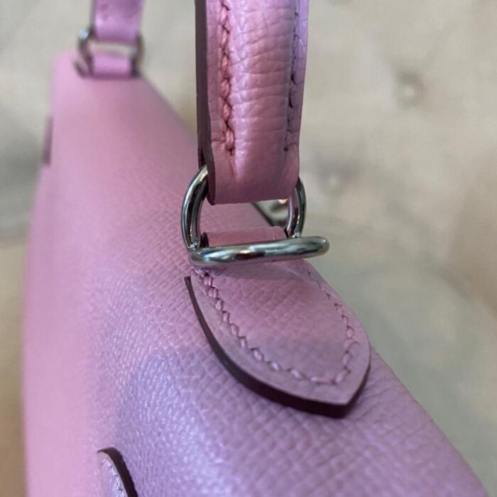 Hermes Kelly 25 Epsom Sellier Mauve Sylvestre Palladium Hardware - Image 6