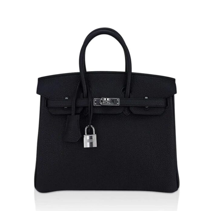 Hermes Birkin 25 Black Togo Palladium Hardware