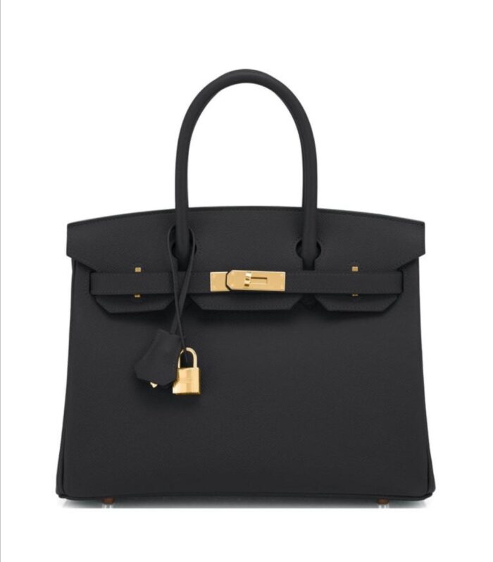 Hermes Birkin 30cm Black Epsom Gold Hardware