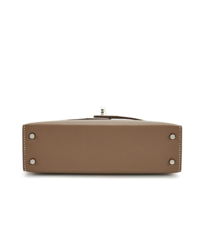 Hermes Kelly Mini 20 II Etoupe Epsom Sellier Palladium Hardware - Image 4