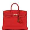 HERMES Birkin 25 Rouge de Coeur Togo Gold Hardware
